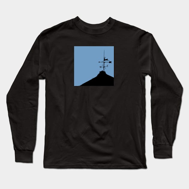 Weathervane West (blue) Long Sleeve T-Shirt by Giddyup Graphics